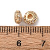 Brass Micro Pave Clear Cubic Zirconia Beads KK-C253-11LG-3