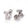 304 Stainless Steel Puppy Stud Earrings X-EJEW-F227-05P-2