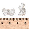 SHEGRACE Brass Micro Pave Clear Cubic Zirconia Twister Clasps XGRQ5K835-829P-3