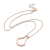 Alloy Teardrop Pendant Necklaces for Women NJEW-G132-01RG-2