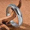 304 Stainless Steel Stretch Bracelets for Women Men BJEW-A031-02A-P-5