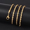PVD Vacuum Plating 304 Stainless Steel Rope Chain Necklaces NJEW-M124-09G-4