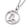 304 Stainless Steel Pendant Necklaces NJEW-Z004-01P-1