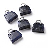 Natural Sodalite Brass Pendants KK-E274-01P-03-1