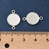 Flat Round Brass Connector Cabochon Settings KK-K414-13E-S-3