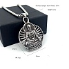 Vintage Punk Style 304 Stainless Steel Buddha Pendant Necklaces for Men MR6737-6