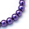 Baking Painted Pearlized Glass Pearl Round Bead Strands HY-Q003-10mm-76-2