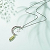 Natural Lemon Jade Bullet with Alloy Moon and Star Pendant Necklace NJEW-JN03912-03-2
