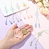 12Pcs 4 Colors Handmade Lampwork with Transparent Glass Bead Pendant Decorations HJEW-YW00464-4