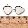 304 Stainless Steel Pendant Cabochon Settings STAS-D379-09A-P-3