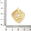Brass Micro Pave Cubic Zirconia Enamel Pendants KK-L250-08G-06-3