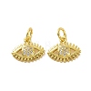 Brass Micro Pave Clear Cubic Zirconia Charms KK-E068-VF069-2