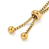 Adjustable 304 Stainless Steel Box Chain Slider Bracelet Making MAK-L038-001G-05-3