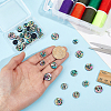 40Pcs 4 Styles Acrylic & Paua Shell Buttons BUTT-ME0001-30-3