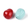 Spray Printed Opaque Acrylic Beads OACR-N156-02-2