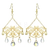 Hollow Butterfly Brass Chandelier Earrings EJEW-TA00375-1