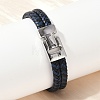 Braided Microfiber Leather Cord Bracelets for Women Men BJEW-D304-17P-01-4