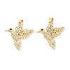 Brass Micro Pave Clear Cubic Zirconia Pendants KK-G533-07E-G-1