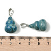 Dyed & Heated Natural Blue Agate Pendants G-B127-03P-06-4