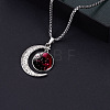 Alloy & Glass Luminous Moon Constellation Pendant Necklaces WG12A0F-08-1