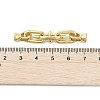 Brass Micro Pave Cubic Zirconia Fold Over Clasps KK-U059-07G-3