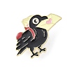 Crow with Love Letter Enamel Pins JEWB-V002-11D-1