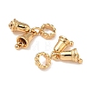 Brass Double Christmas Bell European Dangle Charms KK-H526-09G-2