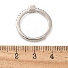 S925 Sterling Silver Adjustable Letter Rings for Women RJEW-M068-01P-E-3