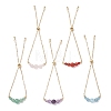 Round Natural Mixed Gemstone Beaded Bracelats BJEW-JB12806-2