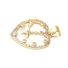 Brass Micro Pave Cubic Zirconia Pendants KK-D357-10B-G-2