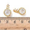 Brass Micro Pave Cubic Zirconia Fold Over Clasps KK-H526-14G-08-3
