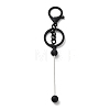 Spray Painted Alloy Bar Beadable Keychain for Jewelry Making DIY Crafts KEYC-A011-02E-1