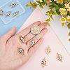 10Pcs Brass Colorful Cubic Zirconia Connector Charms FIND-HY0001-23-3