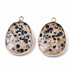 Natural Dalmatian Jasper Pendants G-T131-08G-2