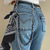 1Pc Alloy Curb Chain & Plastic Paperclip Chain Double Layer Chains for Pants AJEW-BM0001-26-6