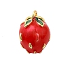 Brass Enamel Charms KK-P303-06A-G-1