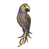 Parrot Alloy Rhinestone Brooches JEWB-Q006-03A-2