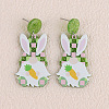 Easter Acrylic Glitter Powder Dangle Stud Earrings FS-WG58748-14-1