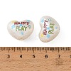 Printed Opaque Acrylic Beads OACR-B054-01K-3