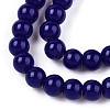 Opaque Solid Color Glass Beads Strands GLAA-T032-P4mm-03-2