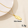 Stylish Stainless Steel Coffin Pendant Necklace for Women GL2077-10-1