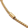 Vacuum Plating 304 Stainless Steel Column Beaded Link Chain Necklace NJEW-K254-04G-2