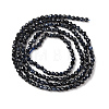 Natural Black Sapphire Beads Strands G-P625-2mm-01-3