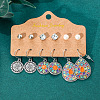 Bohemian Style Alloy Resin and Enamel Dangle Earrings WGA2ED8-01-1