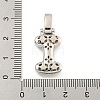 Brass Micro Pave Clear Cubic Zirconia Pendants KK-B099-01P-I-3