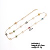 Brass Resin Evil Eye Link Lock Collarbone Necklaces TU6924-2-1