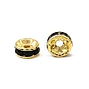 Brass Grade A Rhinestone Spacer Beads RSB038NF-04G-3