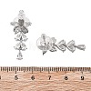 Brass Clear Cubic Zirconia Stud Earrings EJEW-D301-06P-03-5