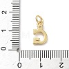Brass Pave Clear Cubic Zirconia Charms KK-A273-01G-G-3