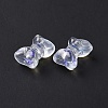 Transparent Spray Painted Glass Beads GLAA-I050-11E-4